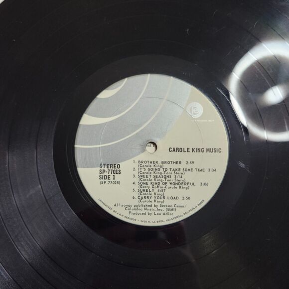 Carole King – Music LP 1971 Ode Records SP-77013 w/‎ Lyrics James Taylor Vinyl - Picture 6 of 12